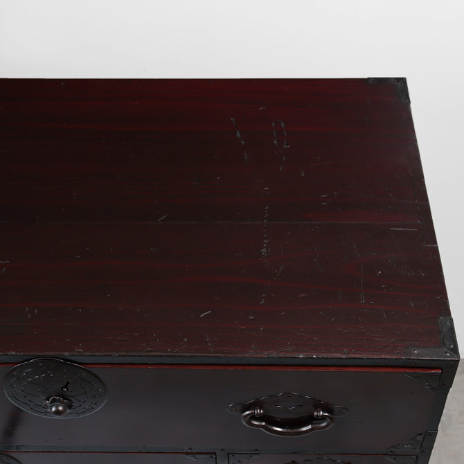 米沢桜紋金具小箪笥　スタンド付き【Yonezawa smallchest with metal stand】 [j1213]　Japanese Antique Furniture
