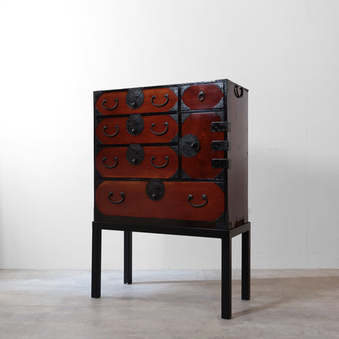 庄内小箪笥　スタンド付き【Syounai smallchest with metal stand】 [j1214]　Japanese Antique Furniture