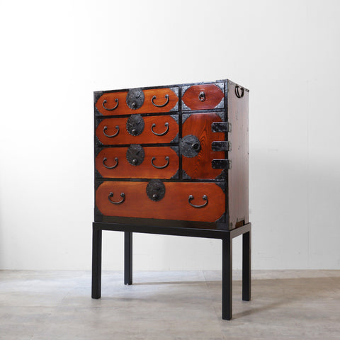 庄内小箪笥　スタンド付き【Shounai small chest with metal stand】 [j1214]　Japanese Antique Furniture