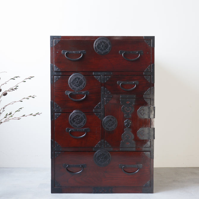 時代箪笥／すきま箪笥　Japanese antique furniture【Remodeled clothing chest】[j1176]