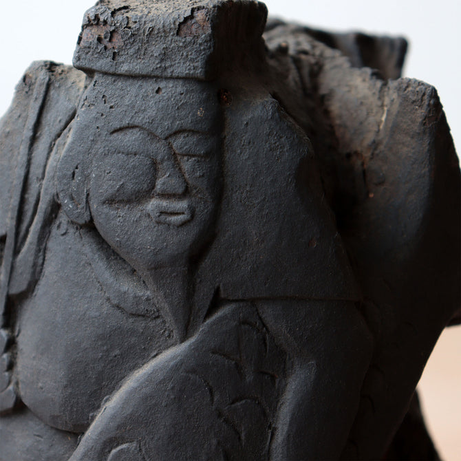 ◆ご商談中 - Sales pending◆木彫 恵比寿様大黒様【EBISU and DAIKOKU wood statue 】 [s1490]