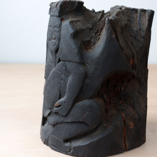 ◆ご商談中 - Sales pending◆木彫 恵比寿様大黒様【EBISU and DAIKOKU wood statue 】 [s1490]