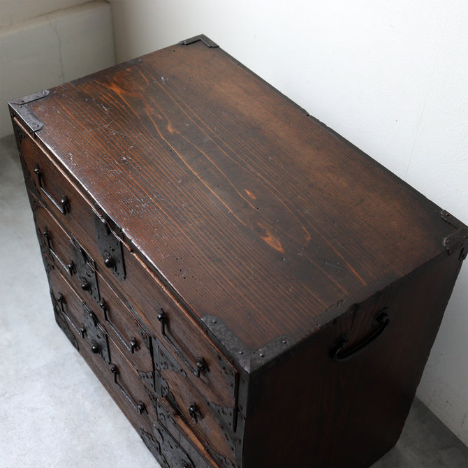 時代箪笥／小箪笥　スタンド付き【Small chest with metal stand】[j1178] Japanese antique furniture