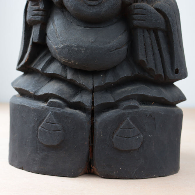 ◆ご商談中 - Sales pending◆木彫 恵比寿様大黒様【EBISU and DAIKOKU wood statue 】 [s1490]