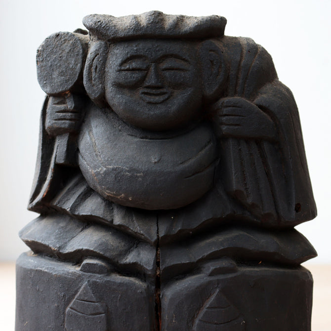 ◆ご商談中 - Sales pending◆木彫 恵比寿様大黒様【EBISU and DAIKOKU wood statue 】 [s1490]
