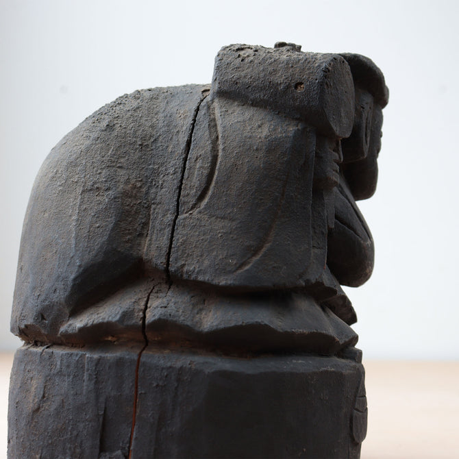 ◆ご商談中 - Sales pending◆木彫 恵比寿様大黒様【EBISU and DAIKOKU wood statue 】 [s1490]
