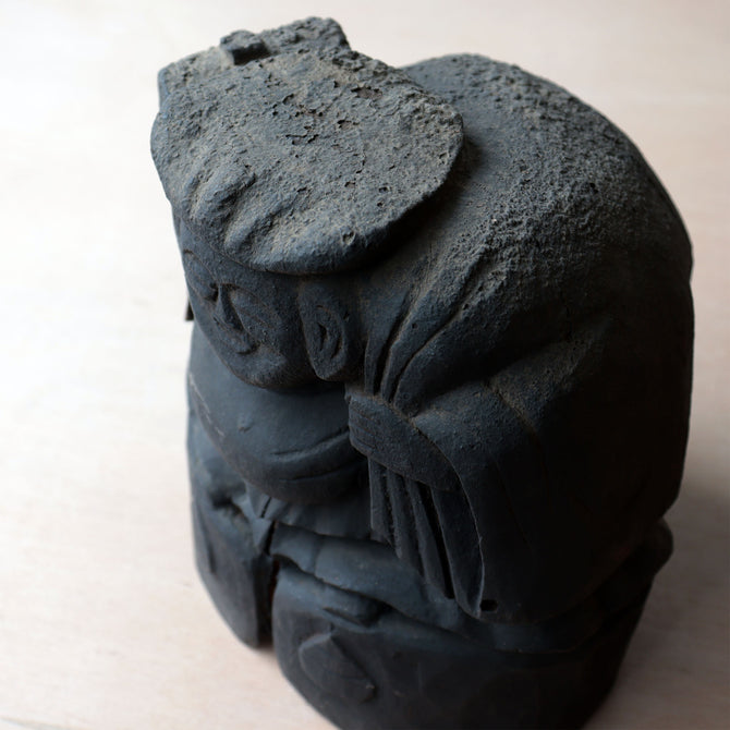 ◆ご商談中 - Sales pending◆木彫 恵比寿様大黒様【EBISU and DAIKOKU wood statue 】 [s1490]
