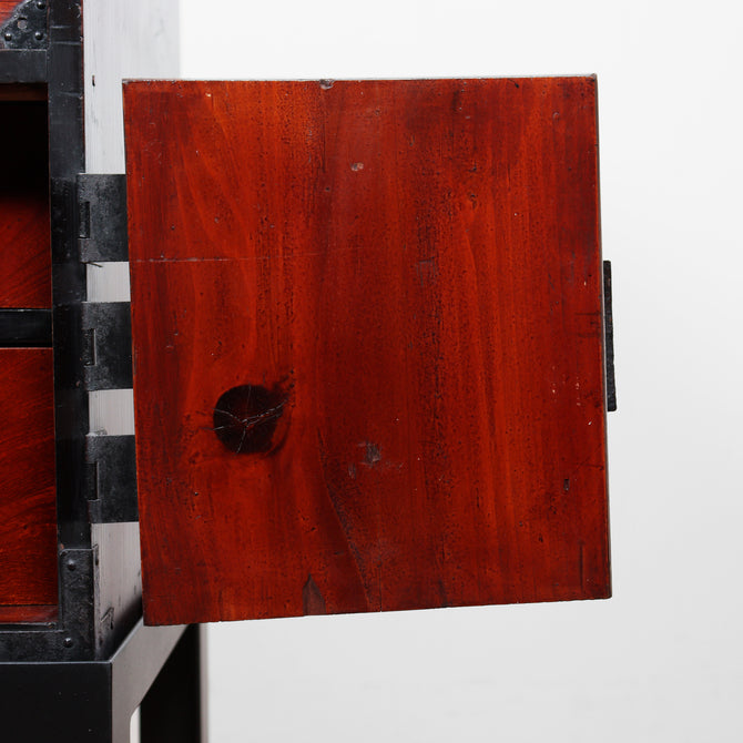 時代箪笥／閂付小箪笥　スタンド付き【Small chest with metal stand】 [j1181]　Japanese Antique Furniture