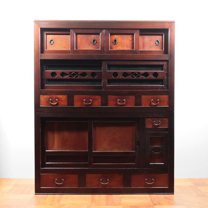 水屋箪笥【 MIZUYA KITCHEN CABINET 】 [j1133]　Japanese Antique Furniture