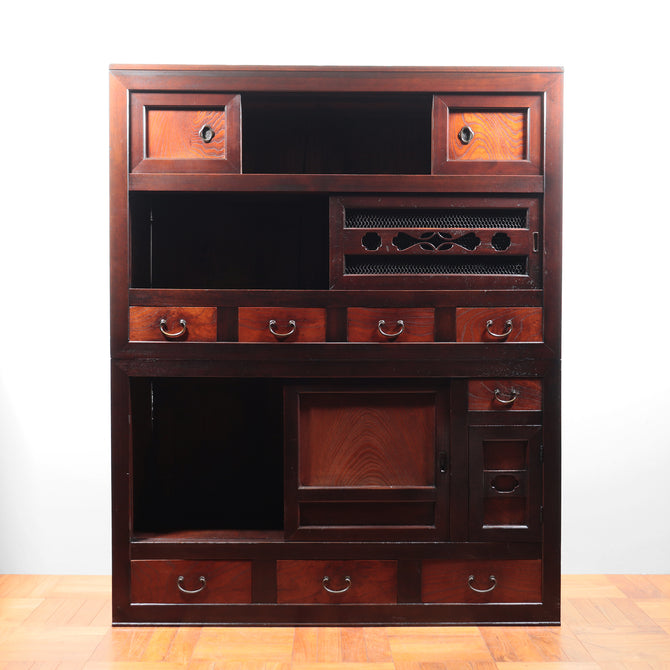 水屋箪笥【 MIZUYA KITCHEN CABINET 】 [j1133]　Japanese Antique Furniture