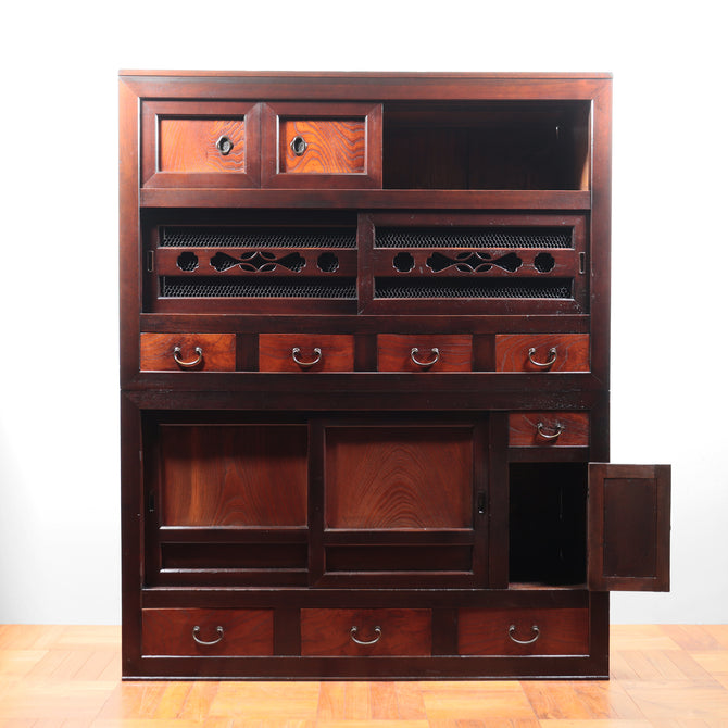 水屋箪笥【 MIZUYA KITCHEN CABINET 】 [j1133]　Japanese Antique Furniture