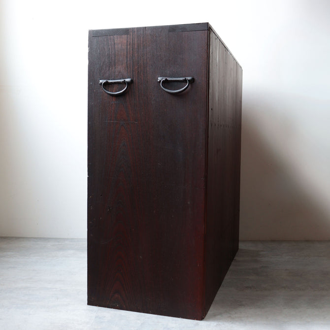 時代箪笥／欅帳場箪笥【KEYAKI CHŌBA-DANSU Merchant's chest】 [j1216]Japanese Antique Furniture