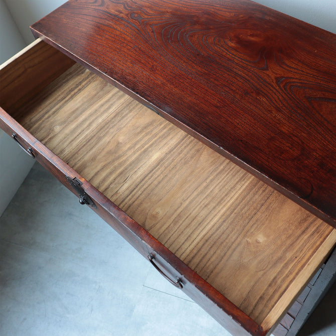 時代箪笥／欅帳場箪笥【KEYAKI CHŌBA-DANSU Merchant's chest】 [j1216]Japanese Antique Furniture