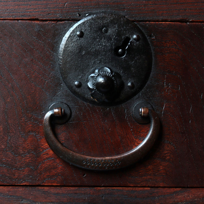 時代箪笥／欅帳場箪笥【KEYAKI CHŌBA-DANSU Merchant's chest】 [j1216]Japanese Antique Furniture