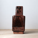 益子 角壷　白石蒋 作【 Square pot by Takashi Shiraishi 】 [k0617]