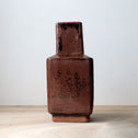 益子 角壷　白石蒋 作【 Square pot by Takashi Shiraishi 】 [k0617]