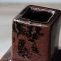 益子 角壷　白石蒋 作【 Square pot by Takashi Shiraishi 】 [k0617]