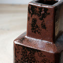 益子 角壷　白石蒋 作【 Square pot by Takashi Shiraishi 】 [k0617]