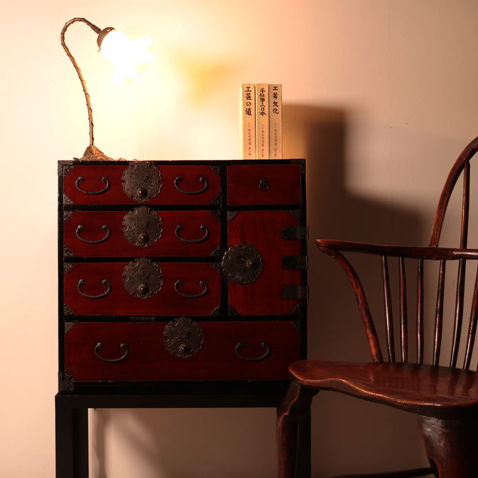 庄内小箪笥　スタンド付き【Syounai smallchest with metal stand】 [j1207]　Japanese Antique Furniture