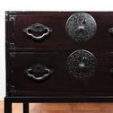 時代箪笥／米沢桜紋衣裳箪笥　スタンド付き【Yonezawa clothing chest with metal stand 】 [j1135]　Japanese Antique Furniture