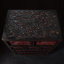 木彫堆朱小抽斗【Small carved wood lacquered chest 】 [k0620]　Japanese  Furniture