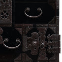 時代箪笥／黒塗庄内閂付小箪笥　スタンド付き【Small chest with metal stand】 [j1221]　Japanese Antique Furniture
