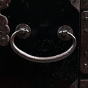 時代箪笥／黒塗庄内閂付小箪笥　スタンド付き【Small chest with metal stand】 [j1221]　Japanese Antique Furniture