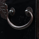 時代箪笥／黒塗庄内閂付小箪笥　スタンド付き【Small chest with metal stand】 [j1221]　Japanese Antique Furniture