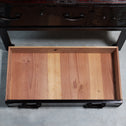 時代箪笥／黒塗庄内閂付小箪笥　スタンド付き【Small chest with metal stand】 [j1221]　Japanese Antique Furniture