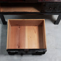 時代箪笥／黒塗庄内閂付小箪笥　スタンド付き【Small chest with metal stand】 [j1221]　Japanese Antique Furniture
