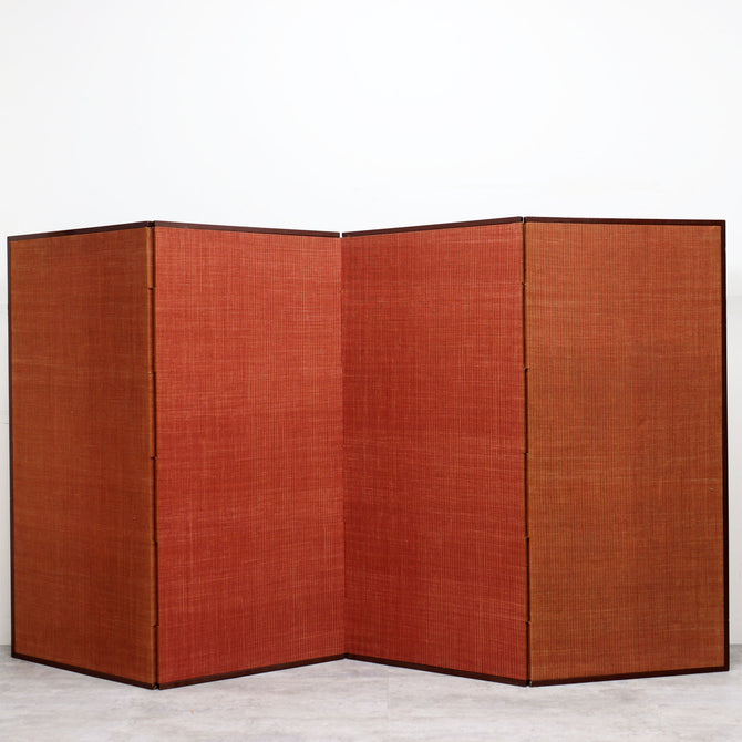 縫取織屏風[k0593]【Textile folding screen】