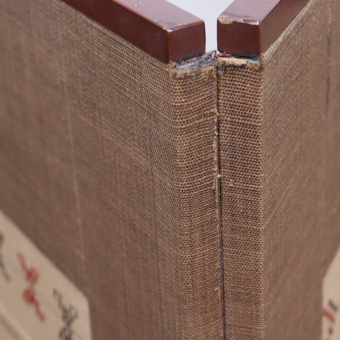 縫取織屏風[k0593]【Textile folding screen】
