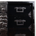 時代箪笥／黒塗庄内閂付小箪笥　スタンド付き【Small chest with metal stand】 [j1222]　Japanese Antique Furniture