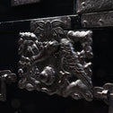 時代箪笥／黒塗庄内閂付小箪笥　スタンド付き【Small chest with metal stand】 [j1222]　Japanese Antique Furniture