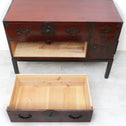 時代箪笥／米沢桜丸衣裳箪笥　スタンド付き【Yonezawa clothing chest with metal stand 】 [j1210]　Japanese Antique Furniture