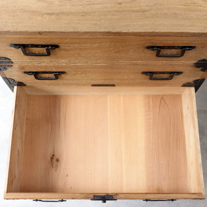 時代箪笥／桐小箪笥 スタンド付き  [j1186]【 Paulownia small chest  with metal stand 】