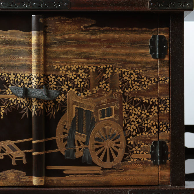 蒔絵飾り棚【Lacquered display cabnet】 [f0317]