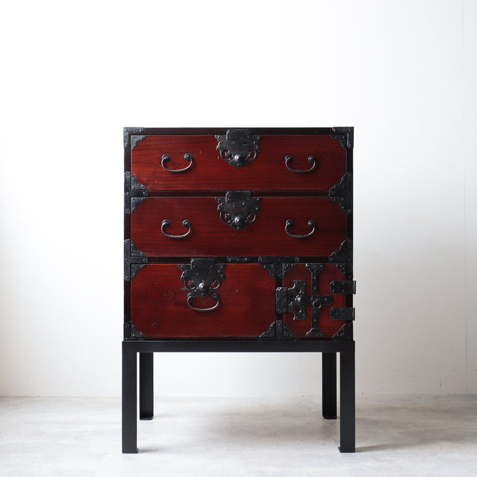 時代箪笥／小箪笥　スタンド付き【Small chest with metal stand】 [j1223]　Japanese Antique Furniture