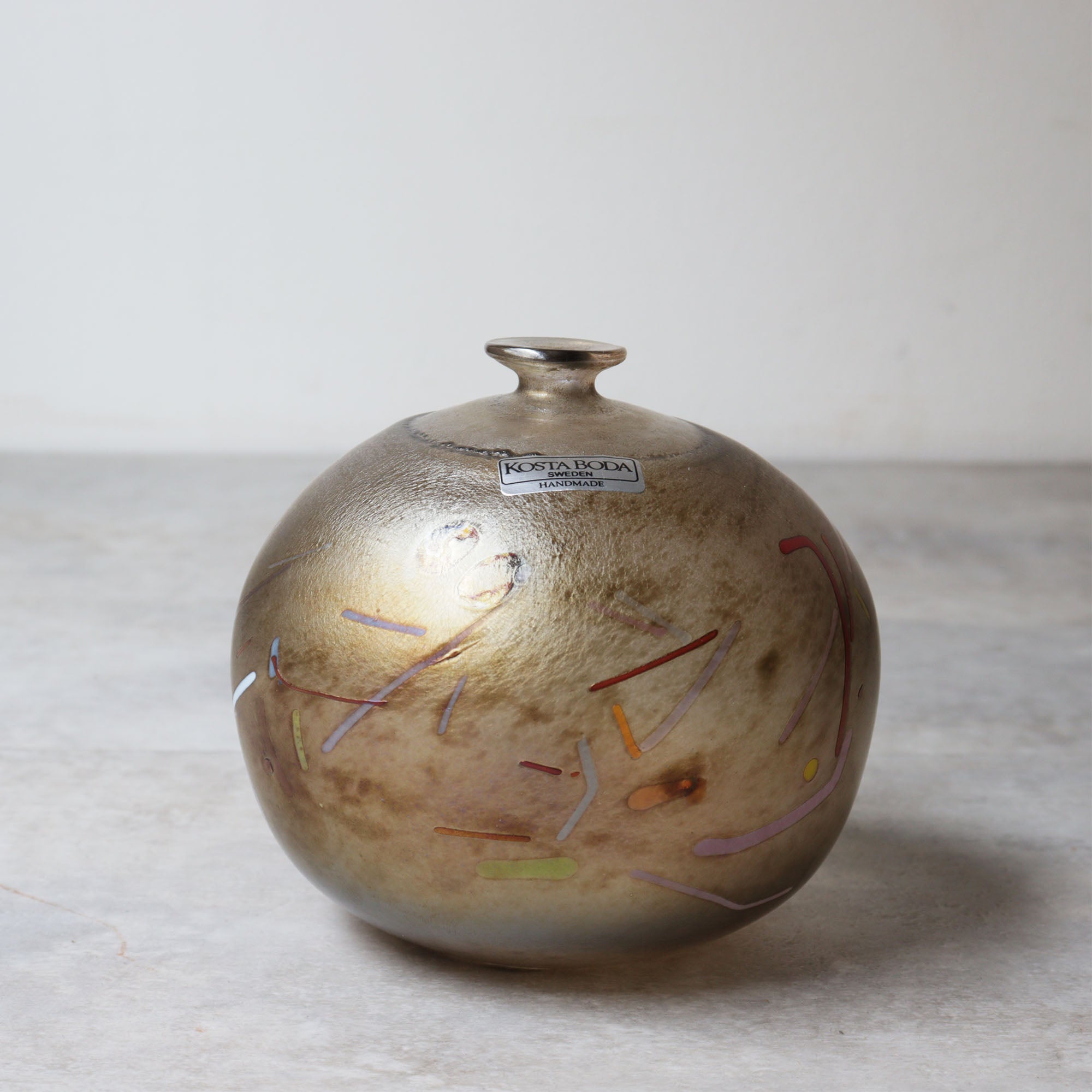 レア 希少 Bertil Vallien ガラス 花瓶  コスタボラ 限定 スウェーデン KOSTA BODA(コスタボダ) Bertil Vallien
