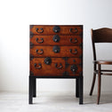 時代箪笥／庄内小箪笥　スタンド付き【Small chest with metal stand】 [j1224]　Japanese Antique Furniture
