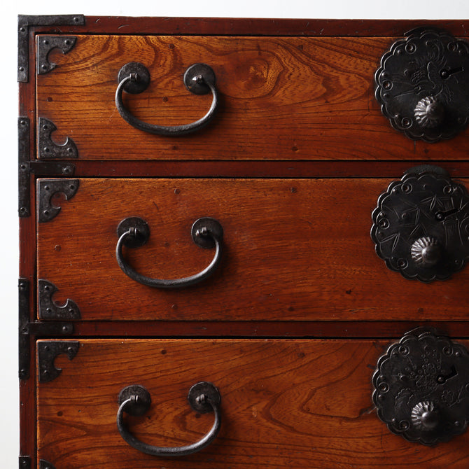 時代箪笥／庄内小箪笥　スタンド付き【Small chest with metal stand】 [j1224]　Japanese Antique Furniture