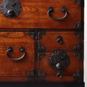 時代箪笥／庄内小箪笥　スタンド付き【Small chest with metal stand】 [j1224]　Japanese Antique Furniture