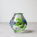 ガラス花入　Lundberg Studio　Steven Lundberg signed mixed cristal vase　[g038]