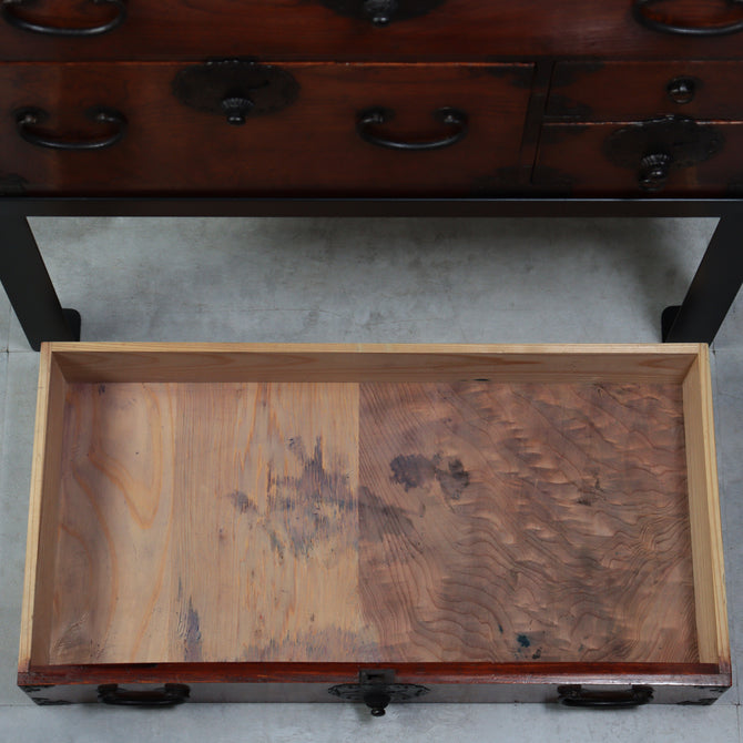 時代箪笥／庄内小箪笥　スタンド付き【Small chest with metal stand】 [j1224]　Japanese Antique Furniture