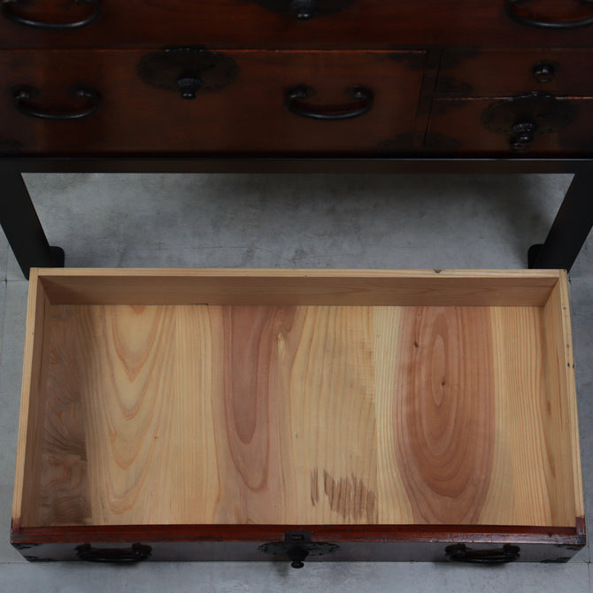 時代箪笥／庄内小箪笥　スタンド付き【Small chest with metal stand】 [j1224]　Japanese Antique Furniture