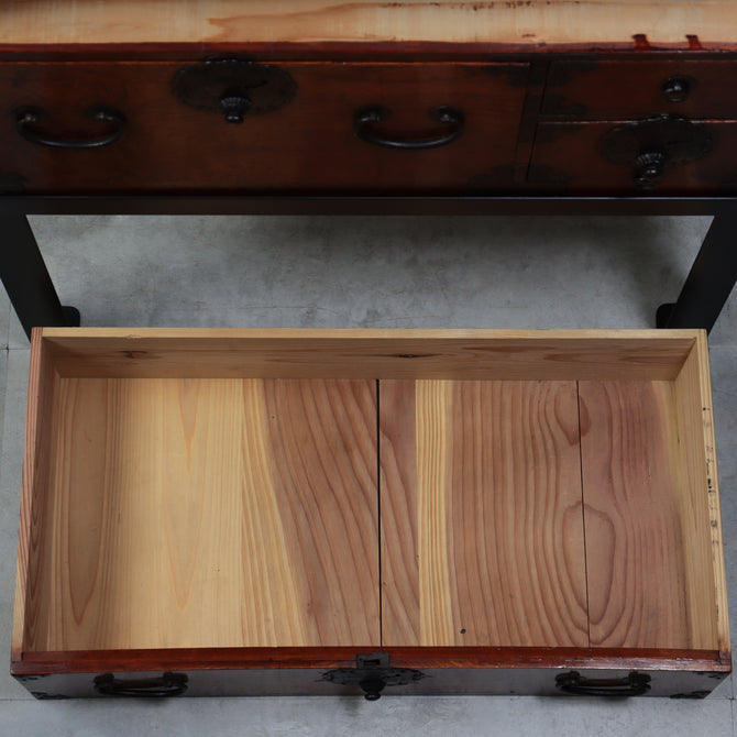 時代箪笥／庄内小箪笥　スタンド付き【Small chest with metal stand】 [j1224]　Japanese Antique Furniture