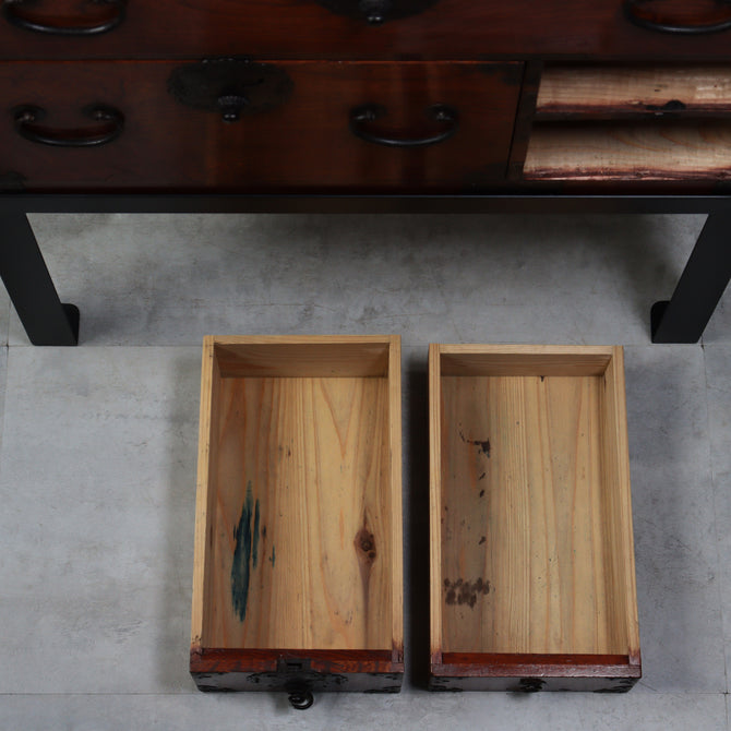 時代箪笥／庄内小箪笥　スタンド付き【Small chest with metal stand】 [j1224]　Japanese Antique Furniture