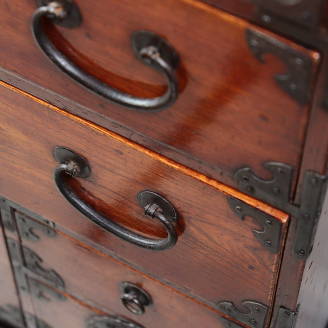 時代箪笥／庄内小箪笥　スタンド付き【Small chest with metal stand】 [j1224]　Japanese Antique Furniture