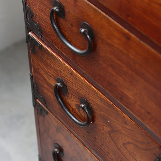 時代箪笥／庄内小箪笥　スタンド付き【Small chest with metal stand】 [j1224]　Japanese Antique Furniture