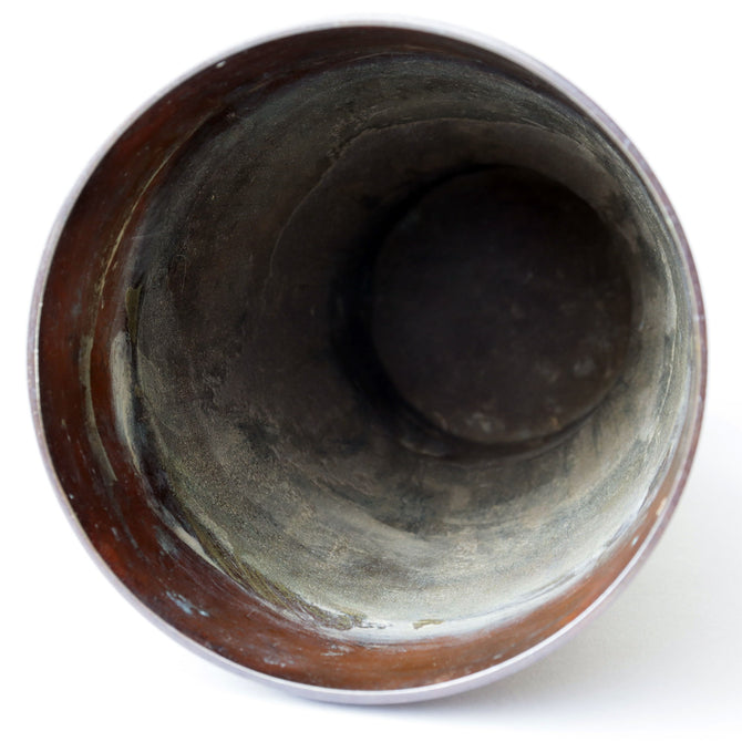香取正彦／銅花入【Bronze vase by Masahiko Katori】[k0572]